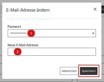 ApplicationCenter-MeineDaten-PersönlicheDaten-E-Mail-Adresse-ändern-speichern