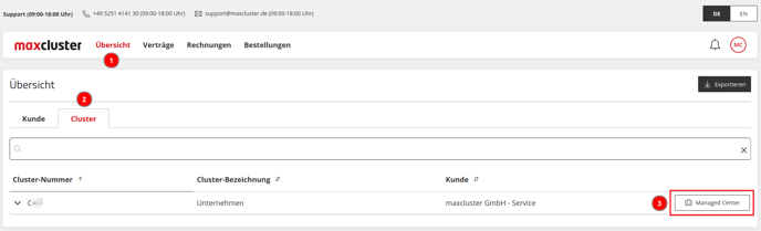 ApplicationCenter-Übersicht-Cluster-Button-ManagedCenter