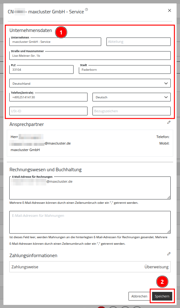 ApplicationCenter-Übersicht-Kunde-Daten-bearbeiten-Unternehmensdaten-ändern