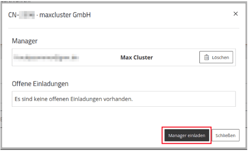 ApplicationCenter-Übersicht-Kunde-Manager-Einladen