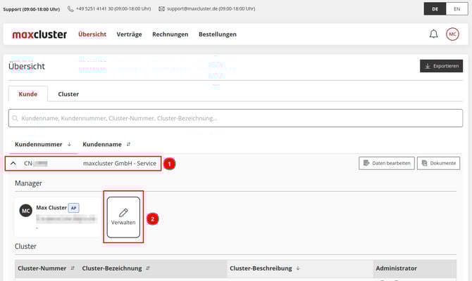 ApplicationCenter-Übersicht-Kunde-Manager-Verwalten