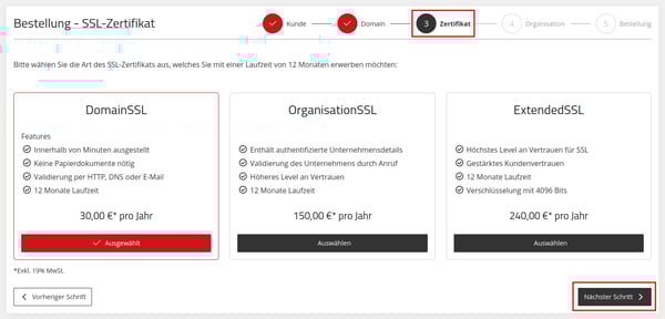 ApplicationCenter-Bestellungen-SSL-Zertifikat-Zertifikatstyp-auswählen