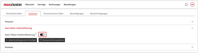 ApplicationCenter-MeineDaten-Sicherheit-Zwei-Faktor-Authentifizierung-deaktivieren