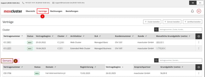 ApplicationCenter-Verträge-Domain