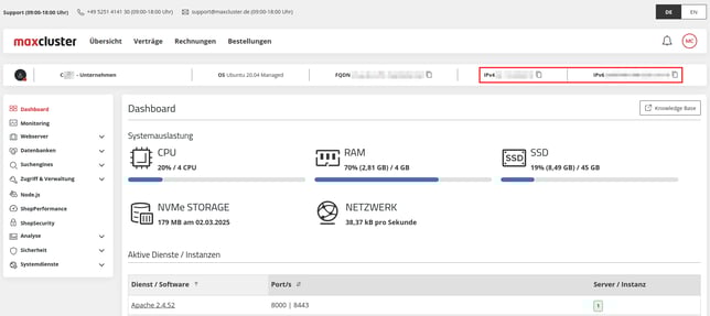 ManagedCenter-Dashboard-IPv4-und-IPv6