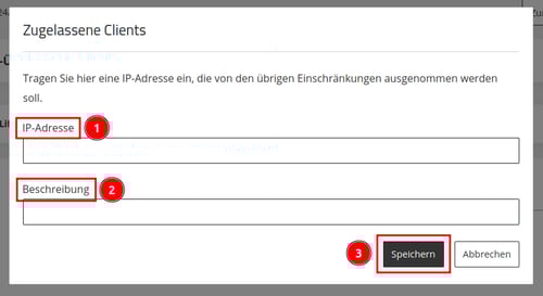 ManagedCenter-Sicherheit-Protection-Allowlist+-Zugelassene-Clients-einstellungen