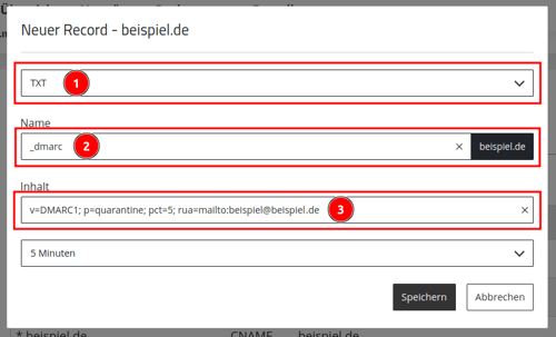 ManagedCenter-Systemdienste-DNS-Neuer-record-DMARC