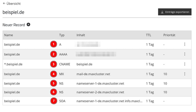 ManagedCenter-Systemdienste-DNS-Zone-öffnen-DNS-Einträge