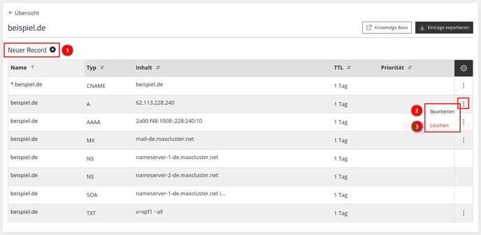 ManagedCenter-Systemdienste-DNS-Zone-öffnen-Neuer-Record+