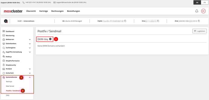 ManagedCenter-Systemdienste-Postfix-Sendmail-DKIM-Key+