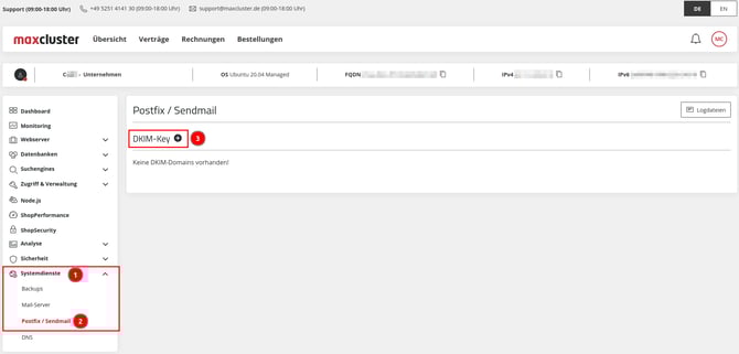 ManagedCenter-Systemdienste-Postfix-Sendmail-DKIM-Key+