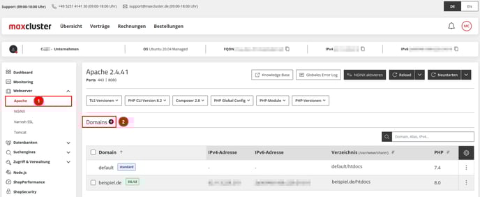 ManagedCenter-Webserver-Apache-Domains+-(Pimcore-Akeneo)
