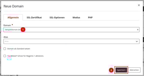 ManagedCenter-Webserver-Apache-Domains+-Neue-Domain-Tab-Allgemein