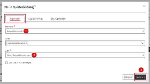 ManagedCenter-Webserver-Apache-Weiterleitungen-Neue-Weiterleitung-Allgemein