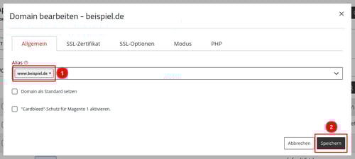 ManagedCenter-Webserver-Apache-alias-entfernen