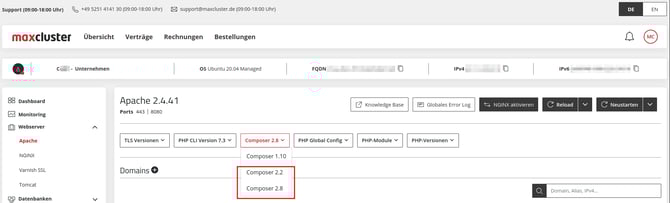 ManagedCenter-Webserver-Composer-Version