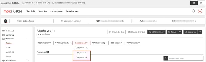 ManagedCenter-Webserver-Composer-Version