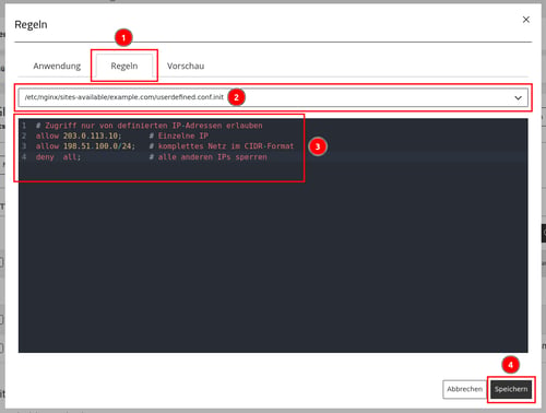ManagedCenter-Webserver-NGINX-Domain-Regeln-UserDefinedConfInit-Beispiel-AllowList
