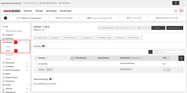 ManagedCenter-Webserver-NGINX