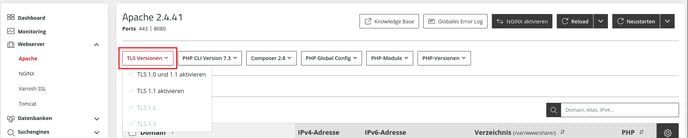 ManagedCenter-Webserver-TLS-Versionen