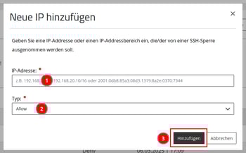 ManagedCenter-Zugriff&Verwaltung-SSH-Allow-Deny-IPs+-neue-IP-hinzufügen