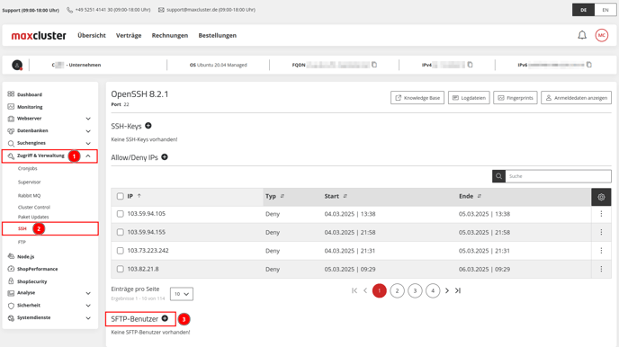 ManagedCenter-Zugriff&Verwaltung-SSH-SFTP-Benutzer+