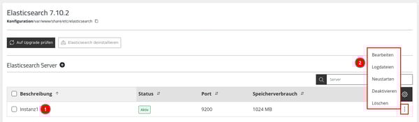 ManegedCenter-Suchengines-Elasticsearch-installieren-Neue-Instanz-Menü