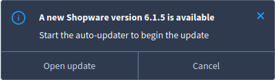 Shopware-Updaten-Update-Benachrichtigung