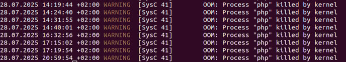 ManagedCenter - OOM Logdatei - per SSH
