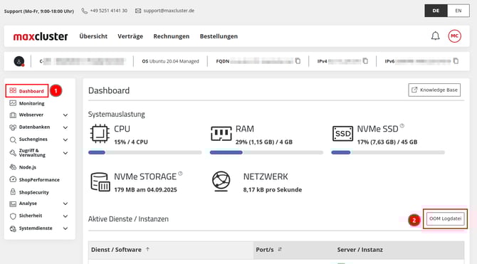 ManagedCenter - OOM Logdatei