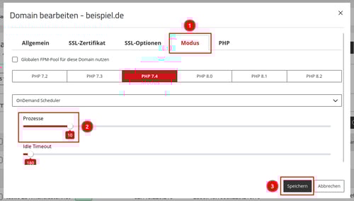 ManagedCenter-Webserver-Apache-Domain-Menü-Bearbeiten-Domain-bearbeiten-Modus-Prozesse+
