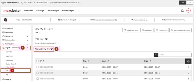 ManagedCenter-Zugriff&Verwaltung-SSH-Allow-Deny-IPs+